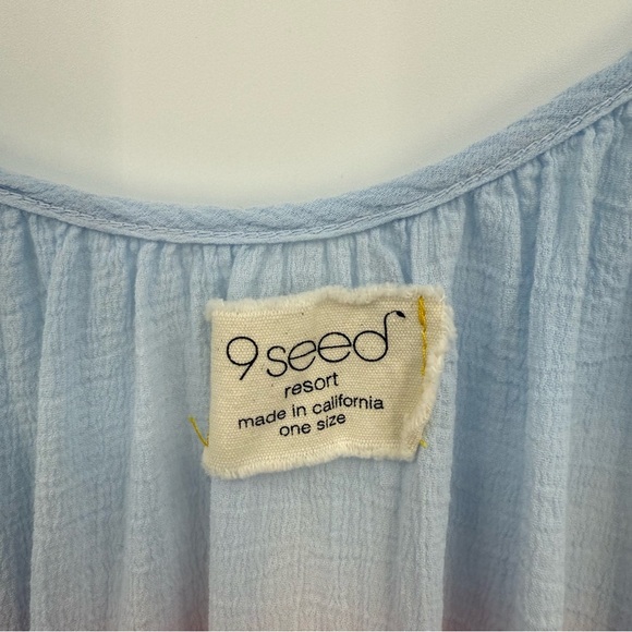 9Seed St. Tropez Ruffle Mini Dress in Blue Prism Rainbow Gradient One Size - Picture 3 of 8